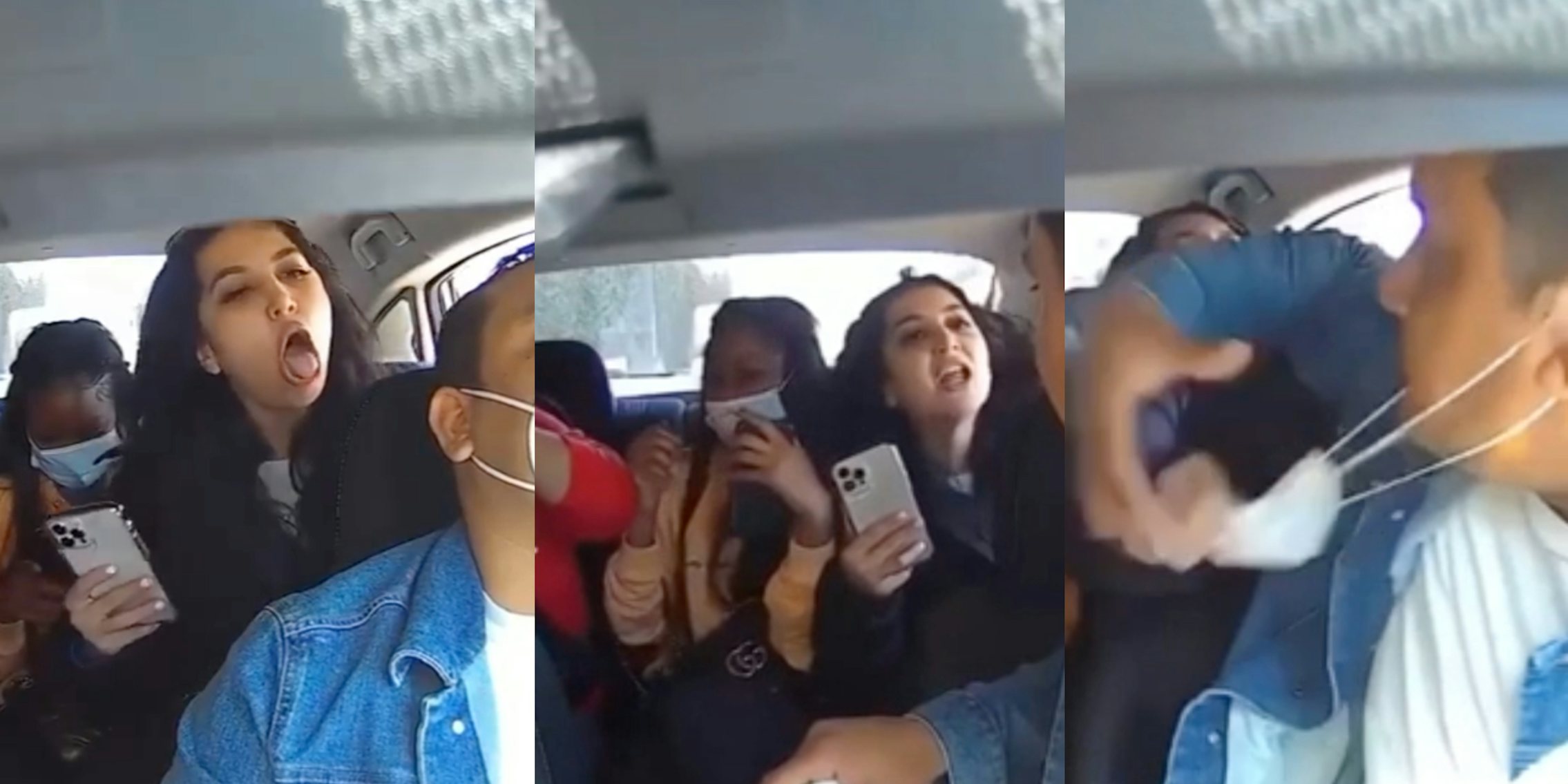 Uber driver harassed by three anti-mask female passengers