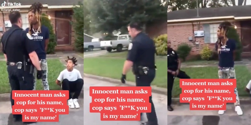 Video Aggressive Cop Tells Man F*ck You When Asked for His Name