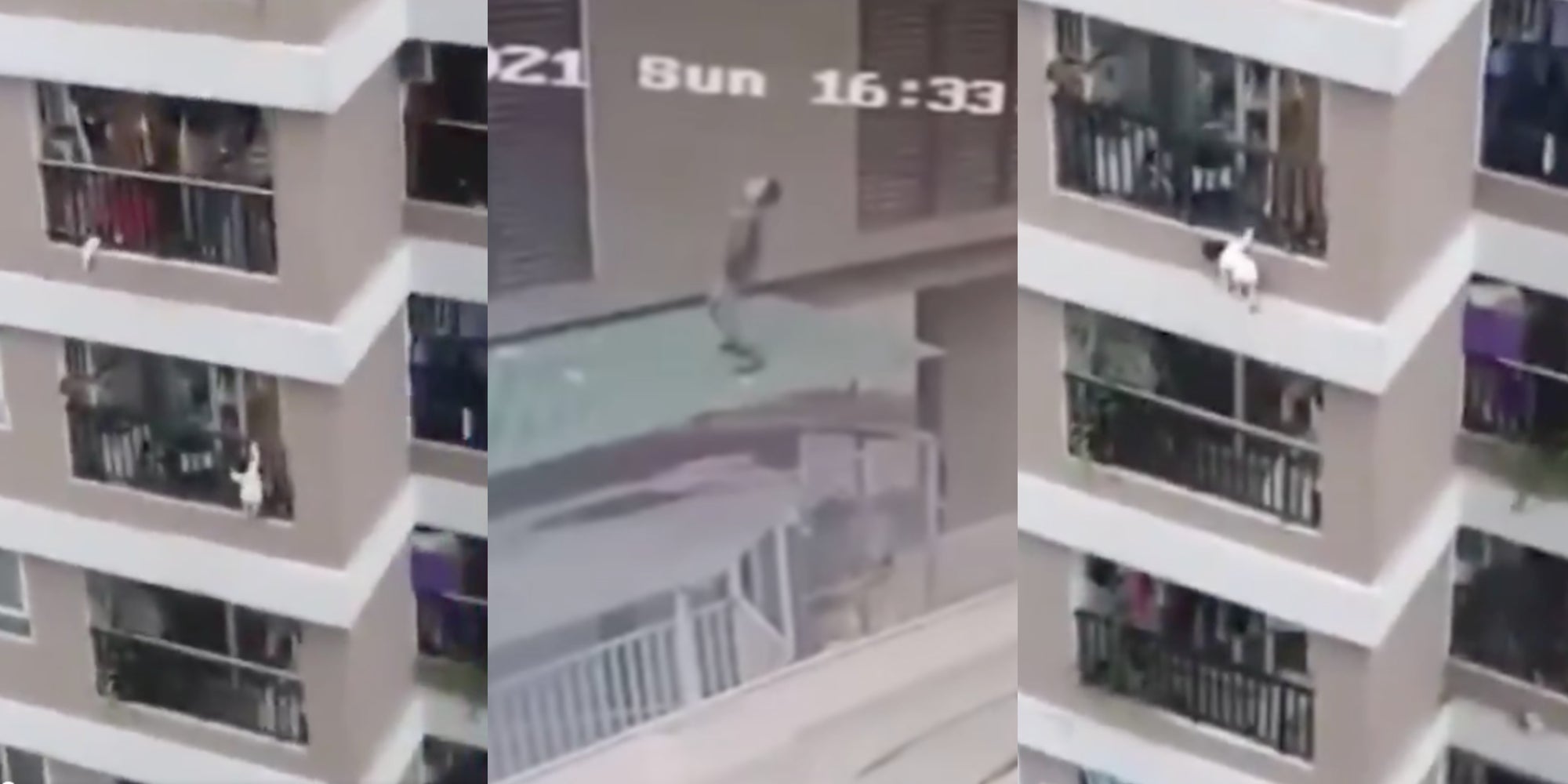 'Hero' Delivery Driver Catches Toddler Who Falls From Balcony
