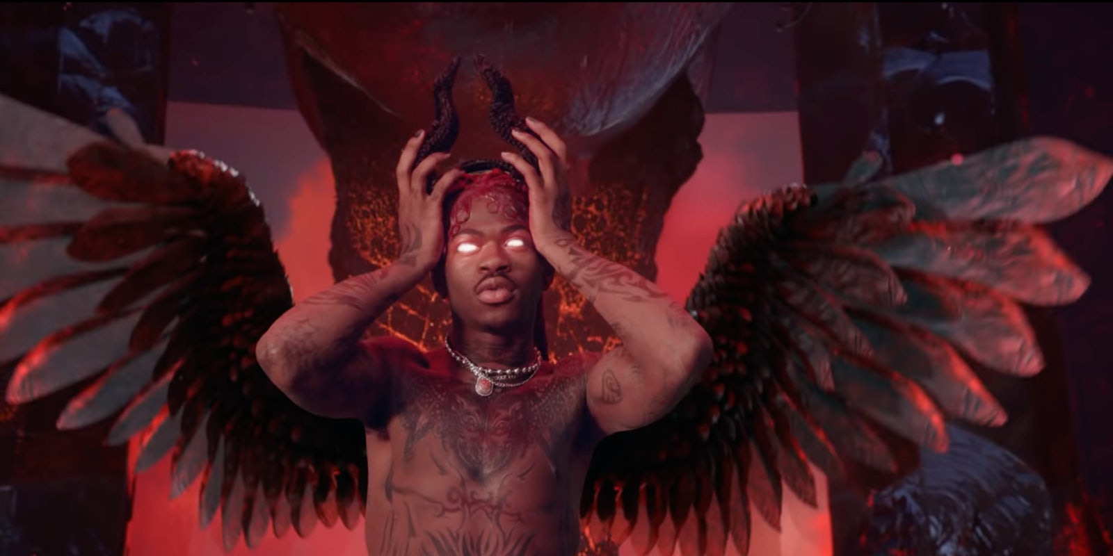 lil nas x with horns and wings