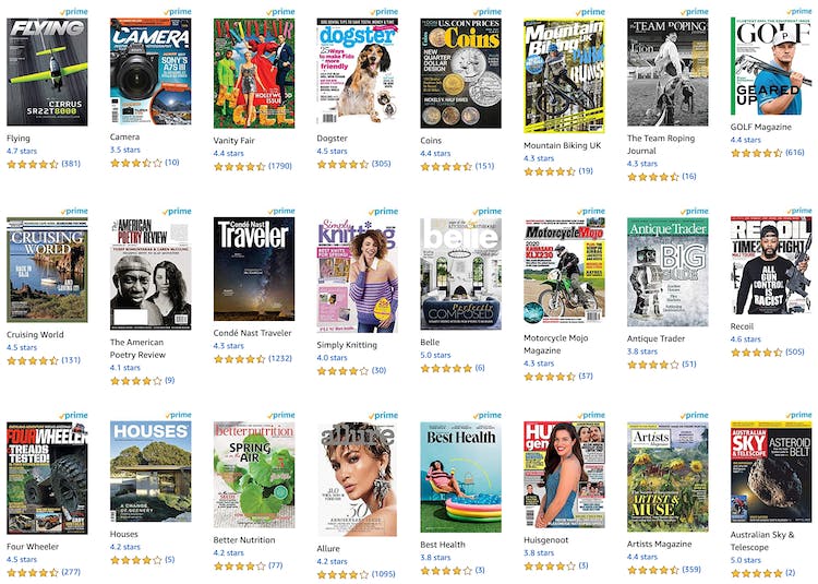 magazines on amazon