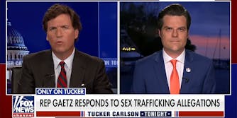 tucker carlson and matt gaetz talk about sex trafficking allegations