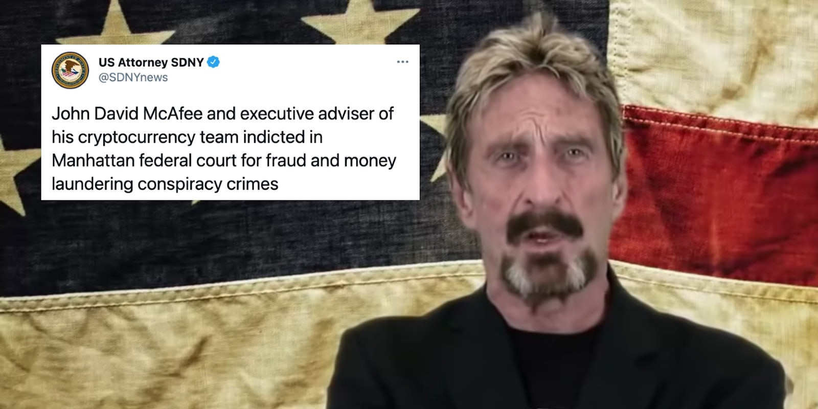 John McAfee and a tweet about criminal charges
