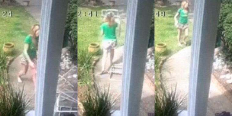 racist neighbor throwing junk while shouting racial slurs