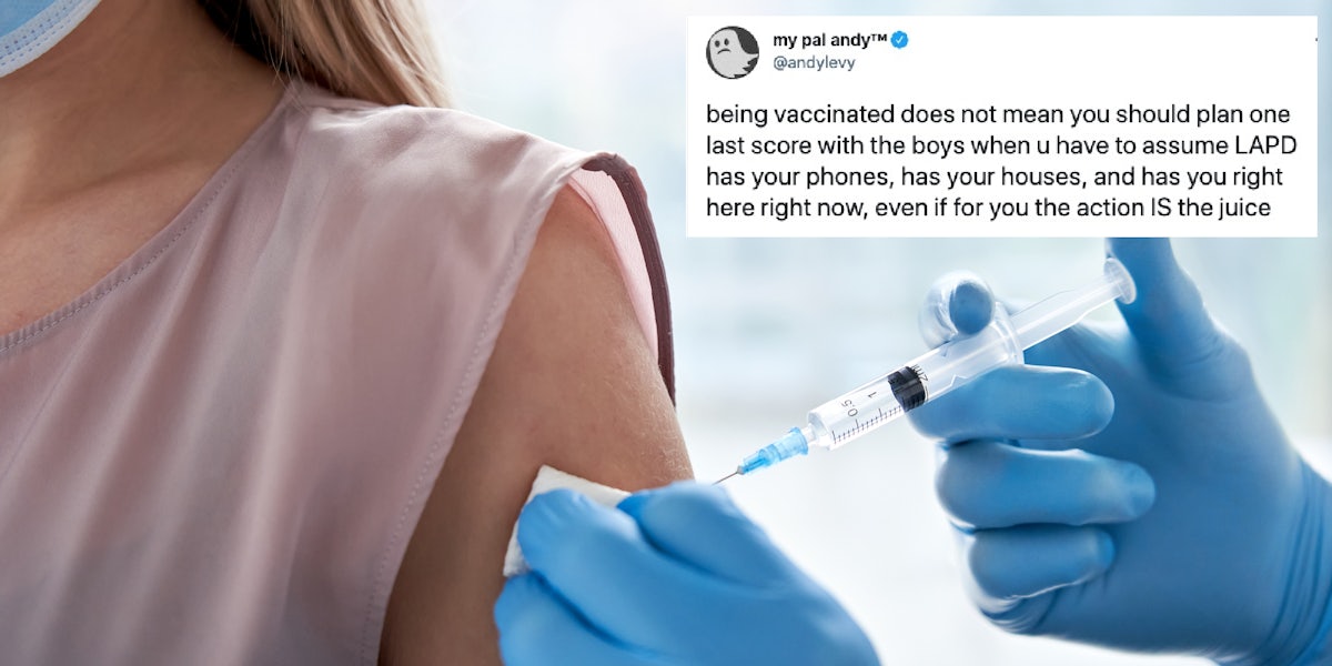 being vaccinated does NOT mean