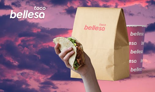An April Fools ad selling the Bellesa taco