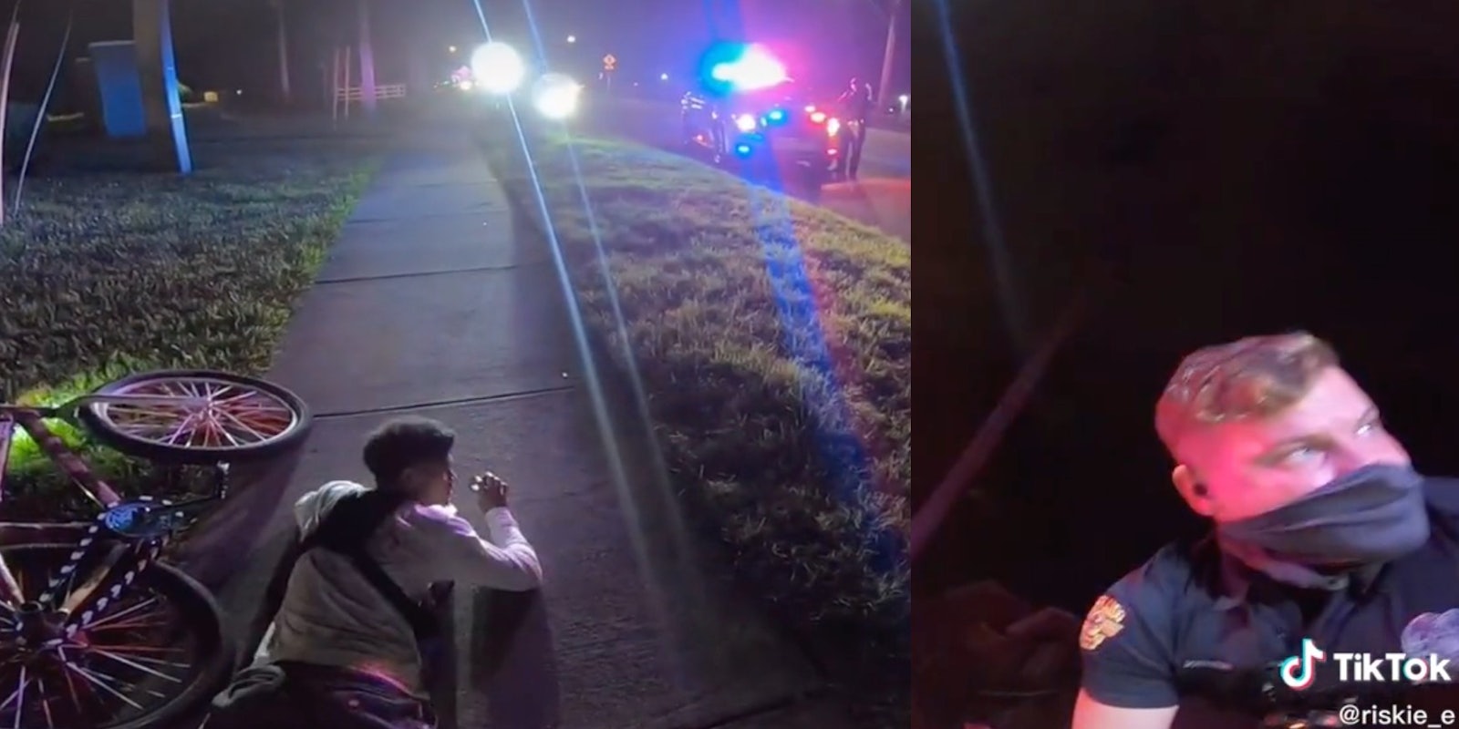 Ian Adams' video showed cops making two Black bikers 'crawl' toward them