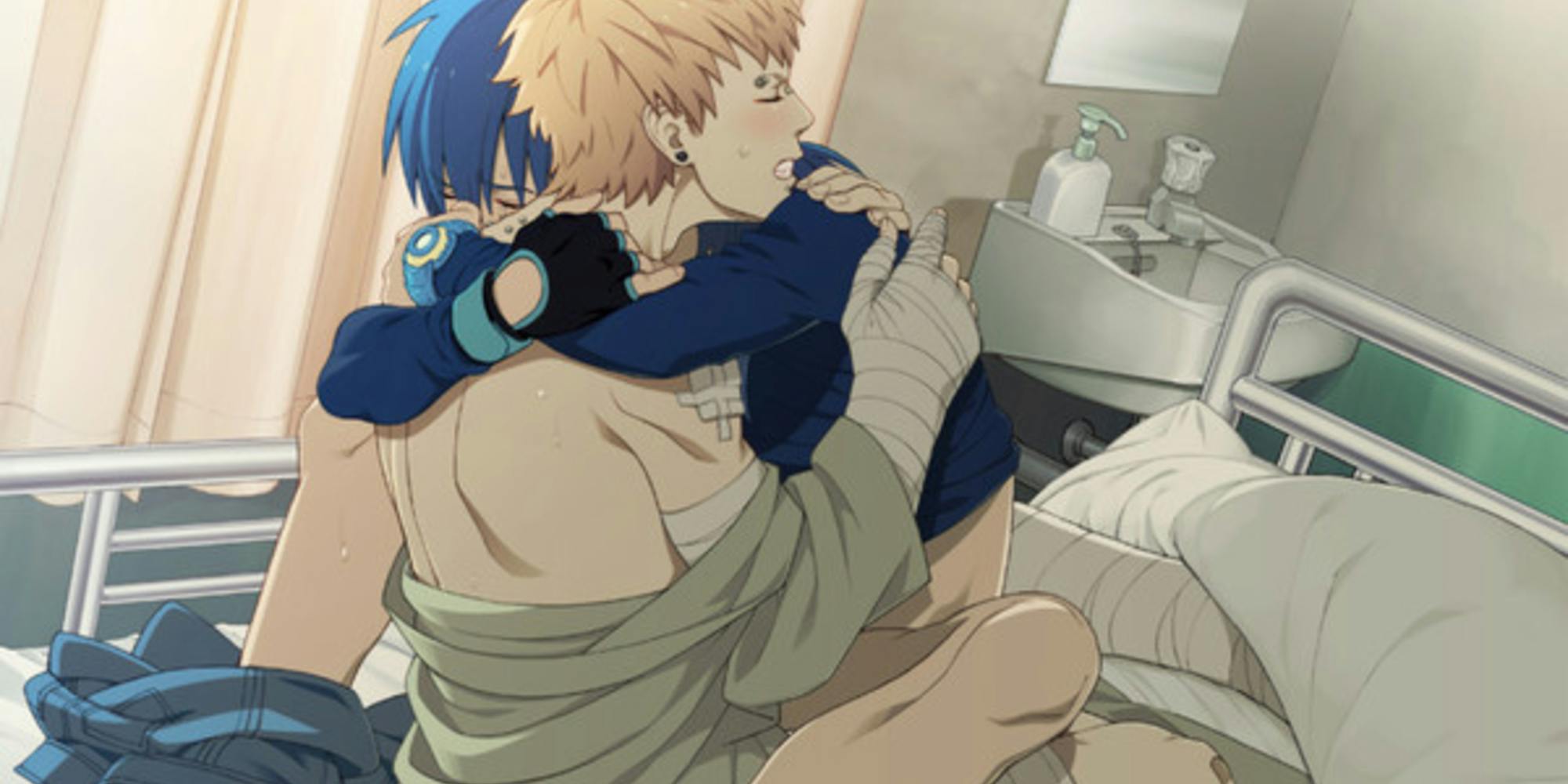 An erotic scene from DRAMAtical Murder