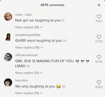 comments making fun of bria under her duet of bhad bhabie making fun of her