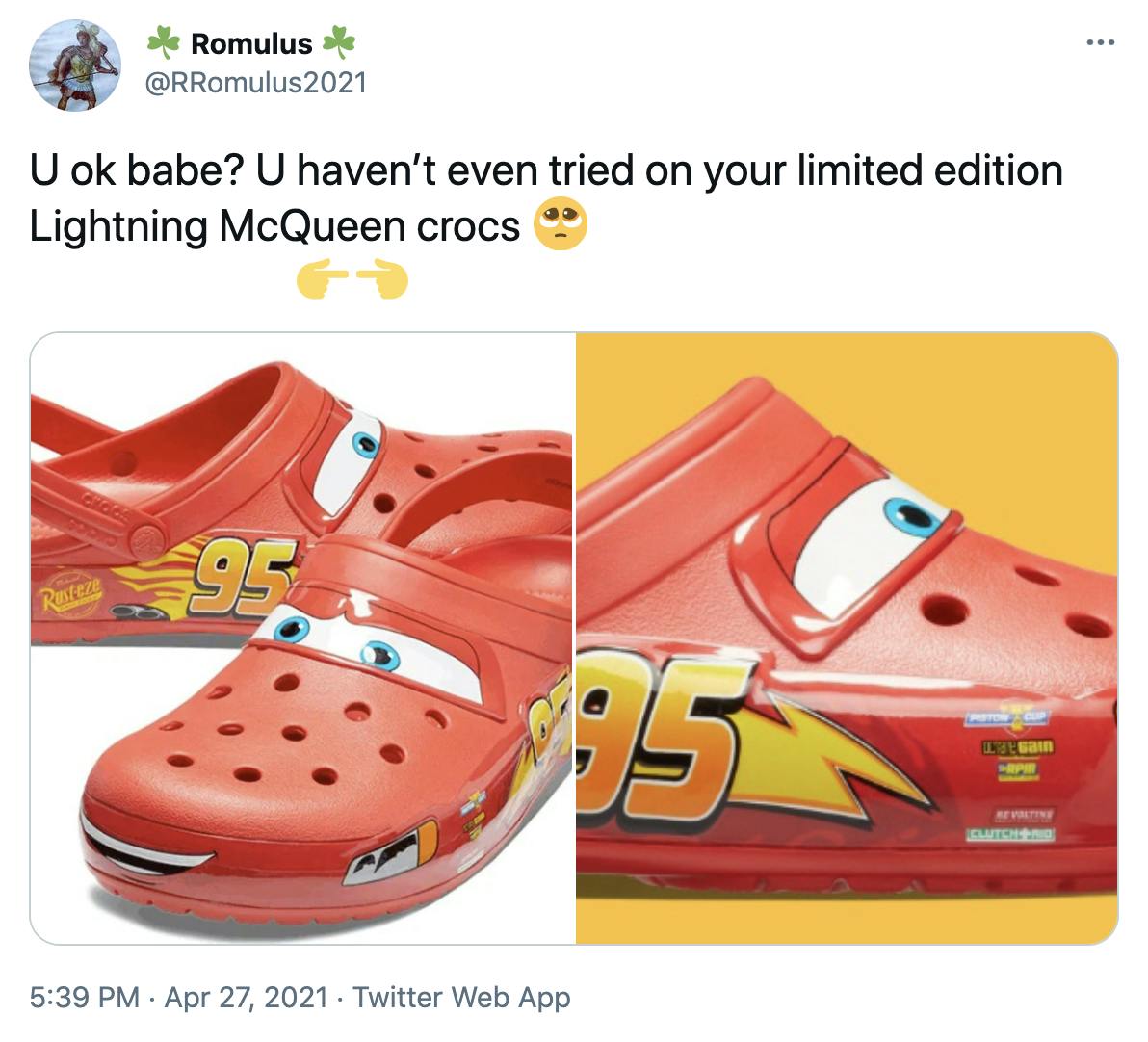 The Internet is Losing Its Cool Over the Lightning McQueen Crocs