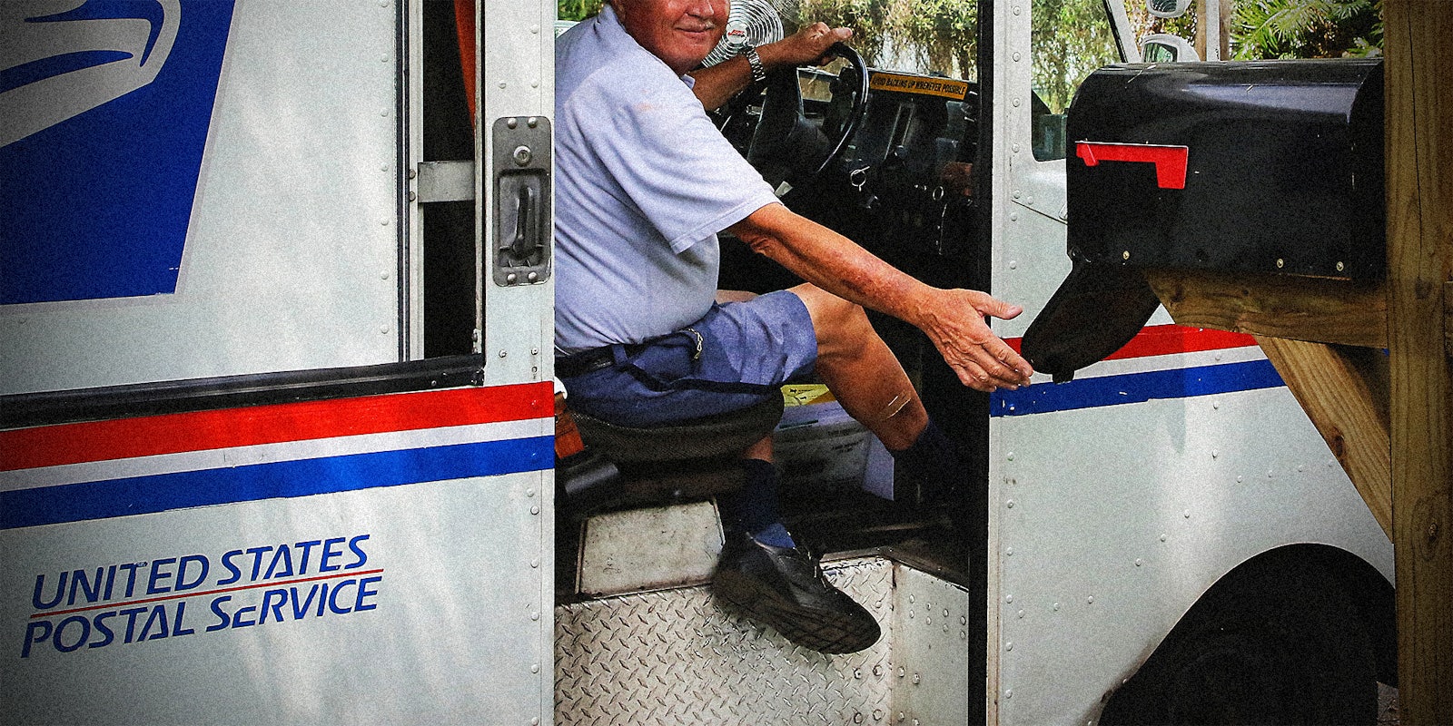 A man delivering mail.