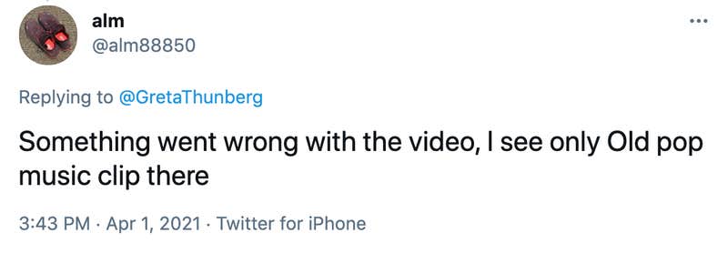 Something went wrong with the video, I see only Old pop music clip there