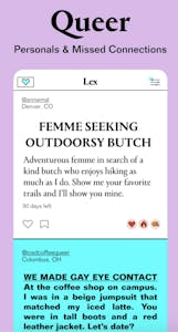 Example of what a BDSM dating ad would look like on Lex