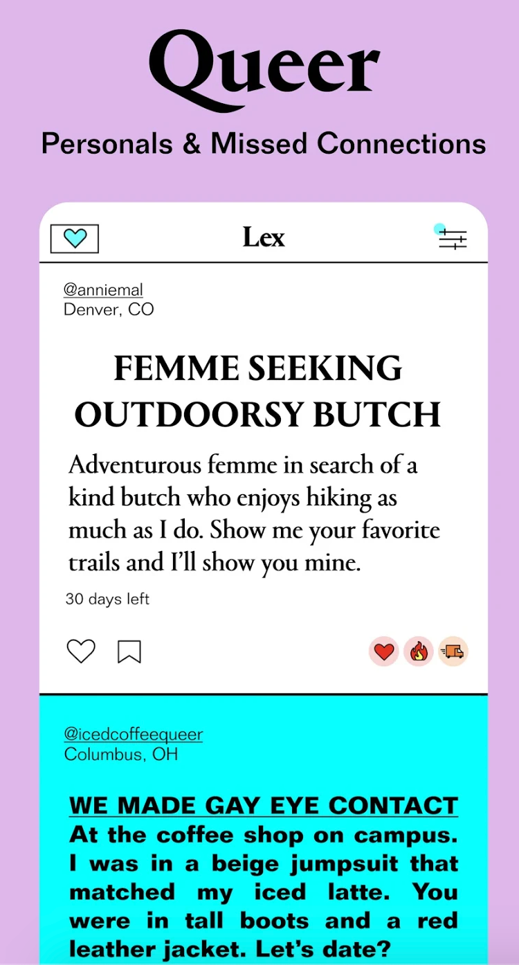 Example of what a BDSM dating ad would look like on Lex