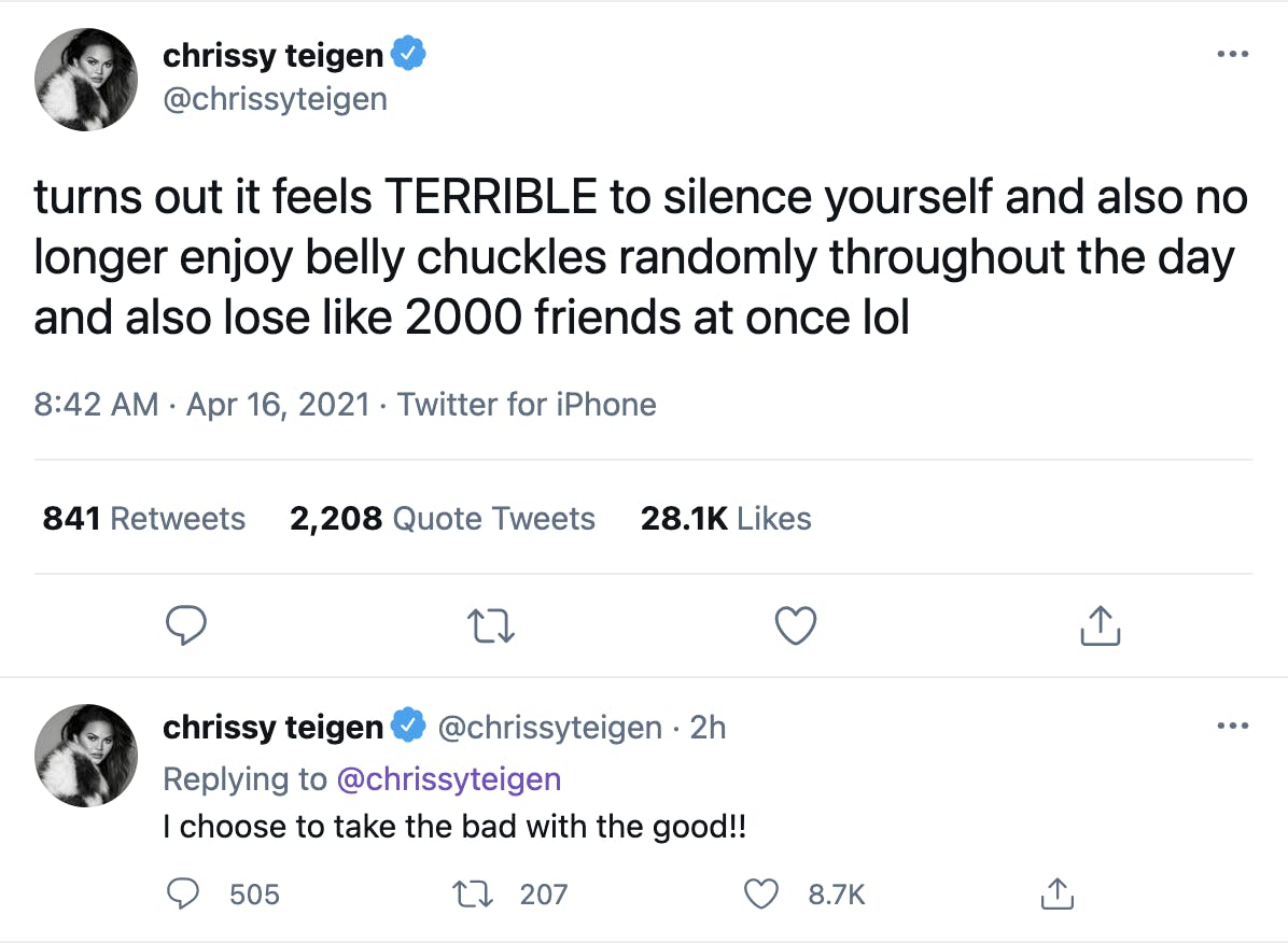 chrissy teigen tweets
