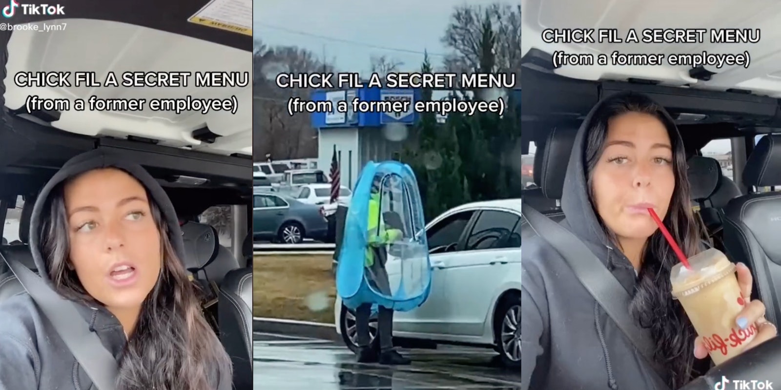 former chick-fil-a worker on tiktok revealing 'secret menu' hacks