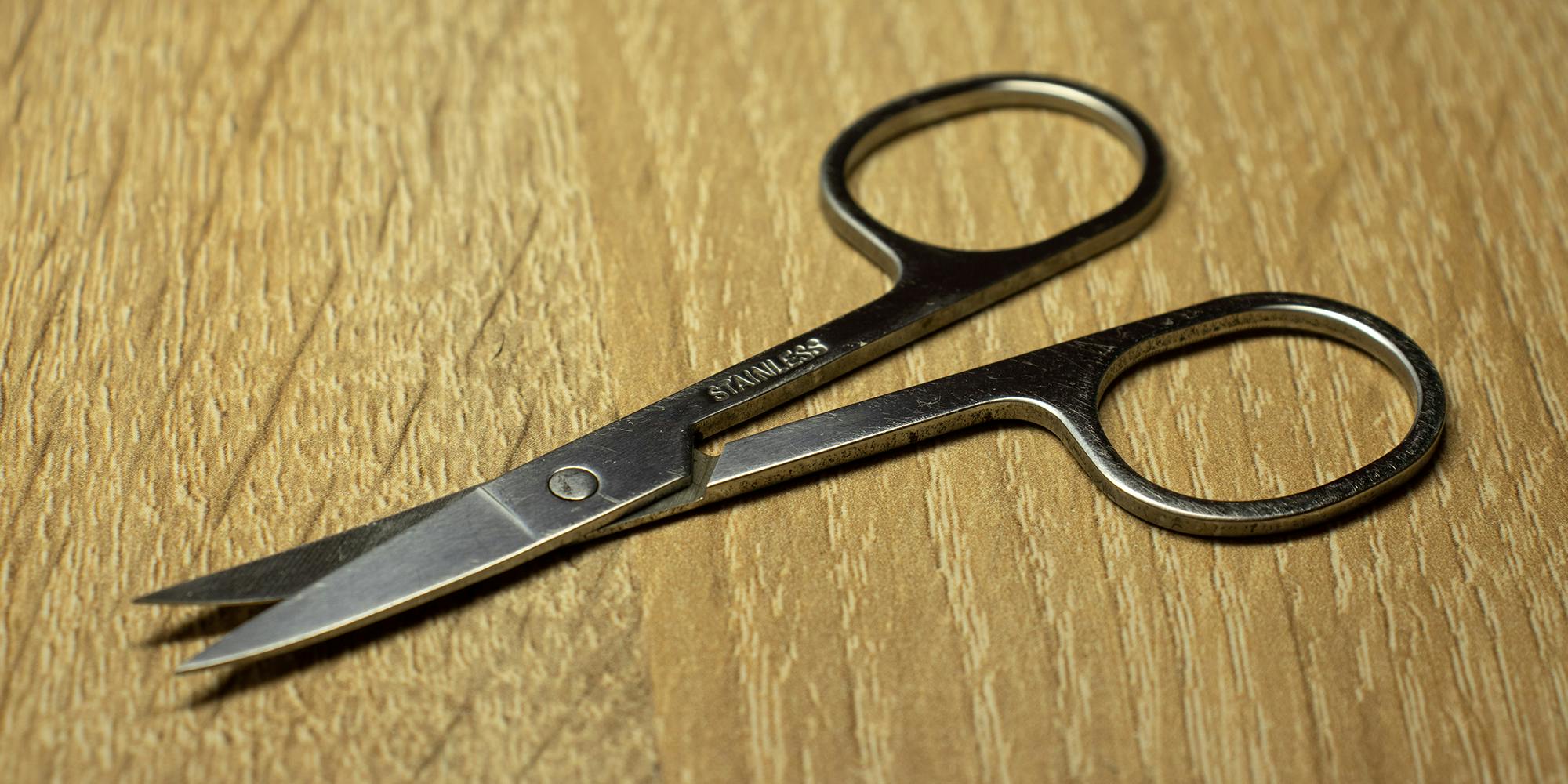 Scissors on desk