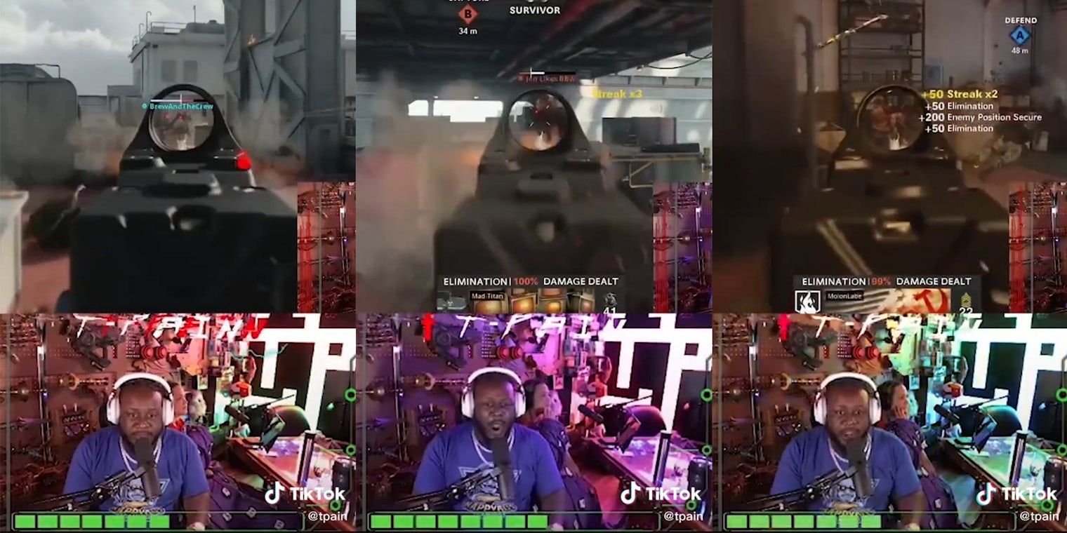 T-Pain playing Call of Duty
