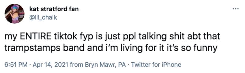 tweet about tramp stamps