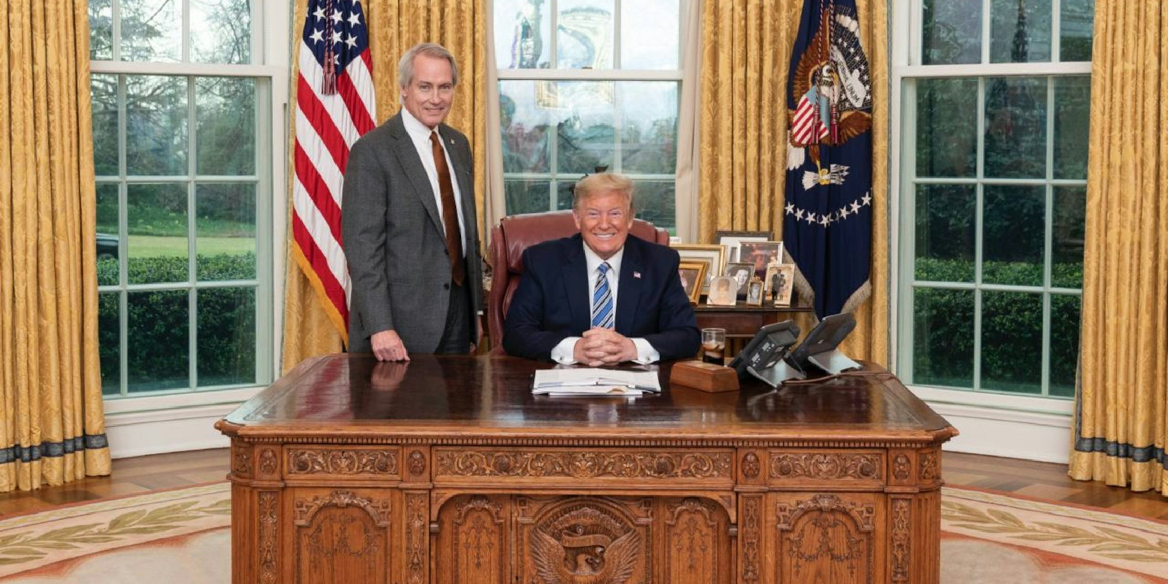 Attorney Lin Wood and ex-President Donald Trump