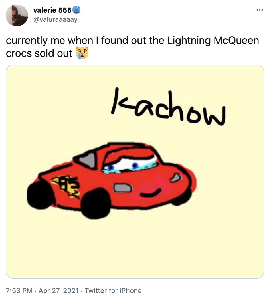 The Internet is Losing Its Cool Over the Lightning McQueen Crocs