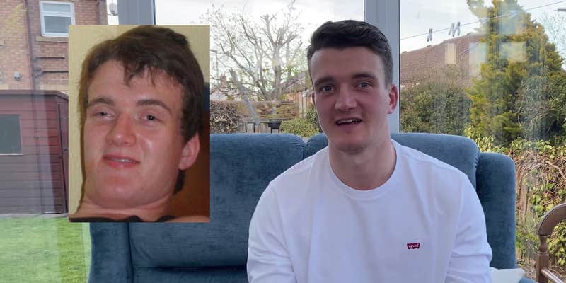 A man next to a popular meme of himself