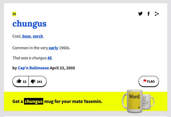 2005 urban dictionary entry for "chungus"