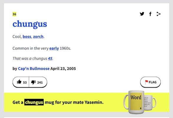2005 urban dictionary entry for "chungus"