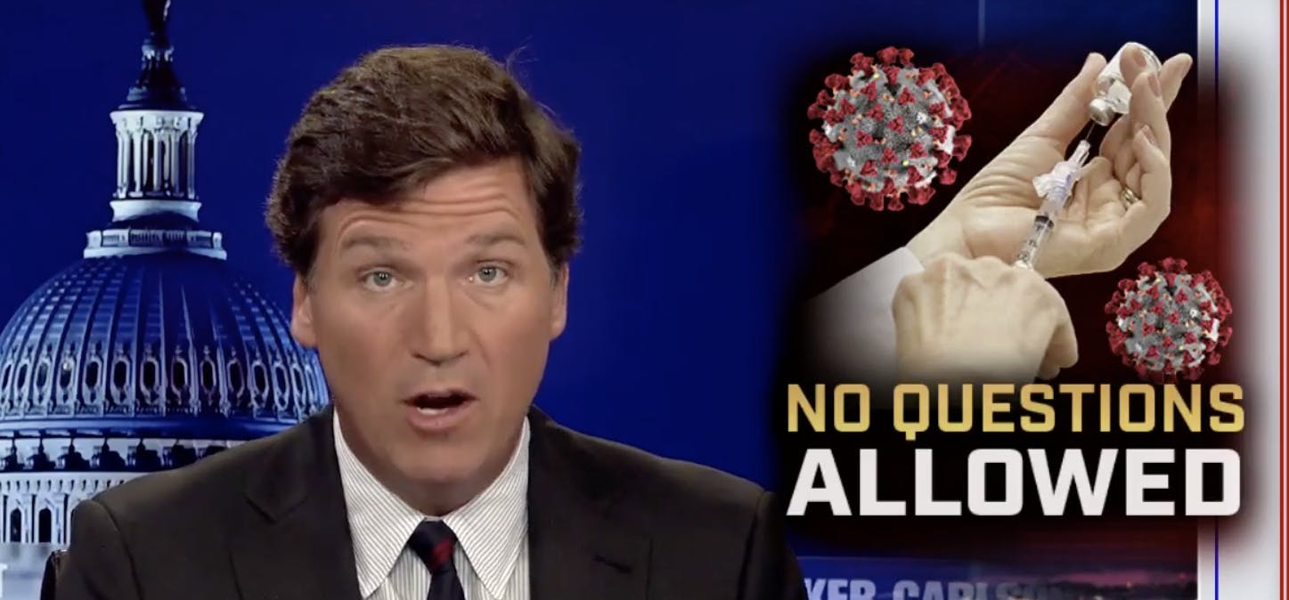 People want to know if Tucker Carlson is vaccinated follwoing his anti-vaccine propaganda