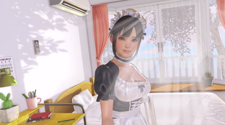 VR Kanojo - Sakura in maid outfit