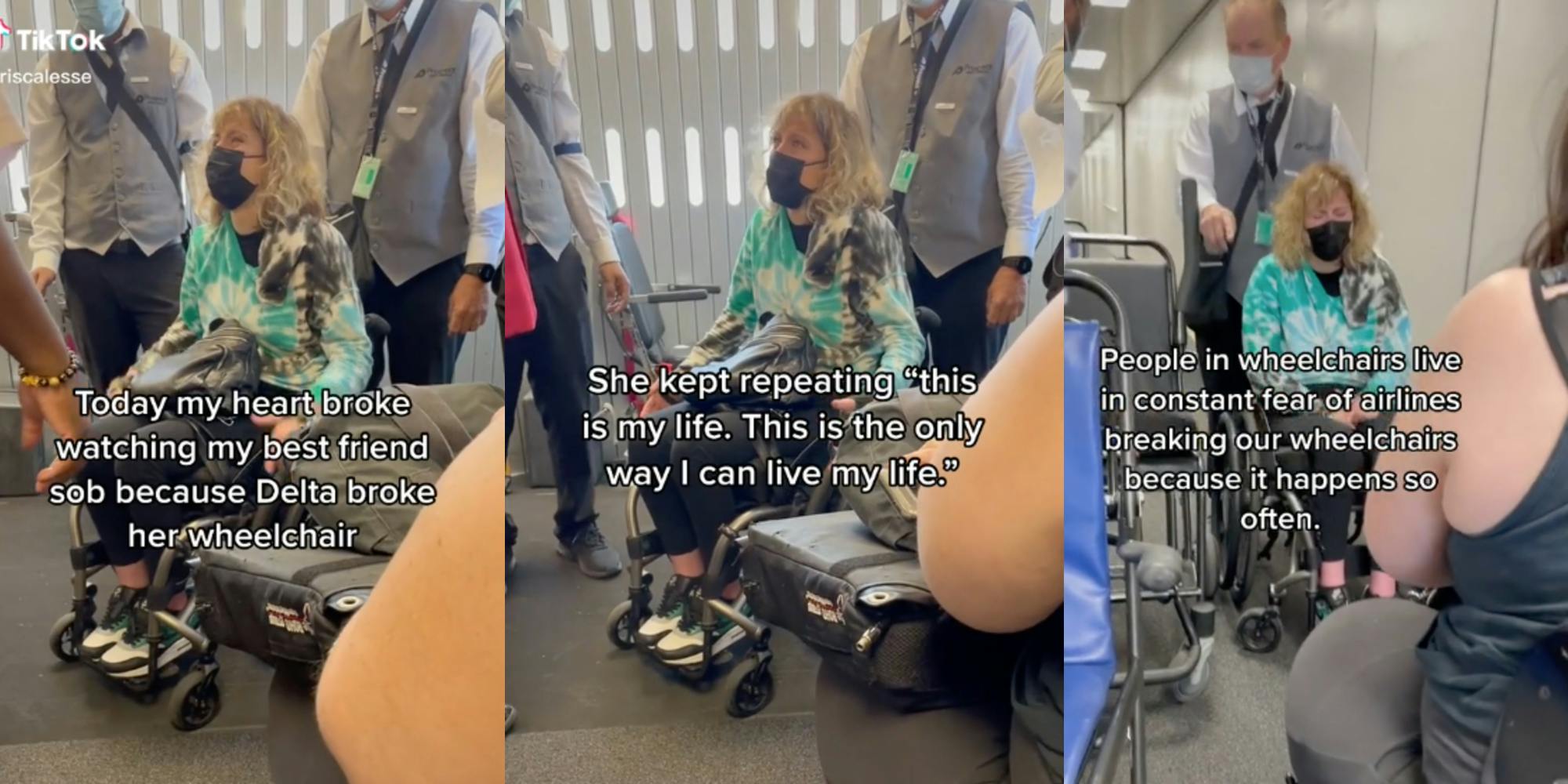 delta breaks woman's chair tiktok video