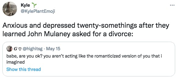 john mulaney divorce tweet
