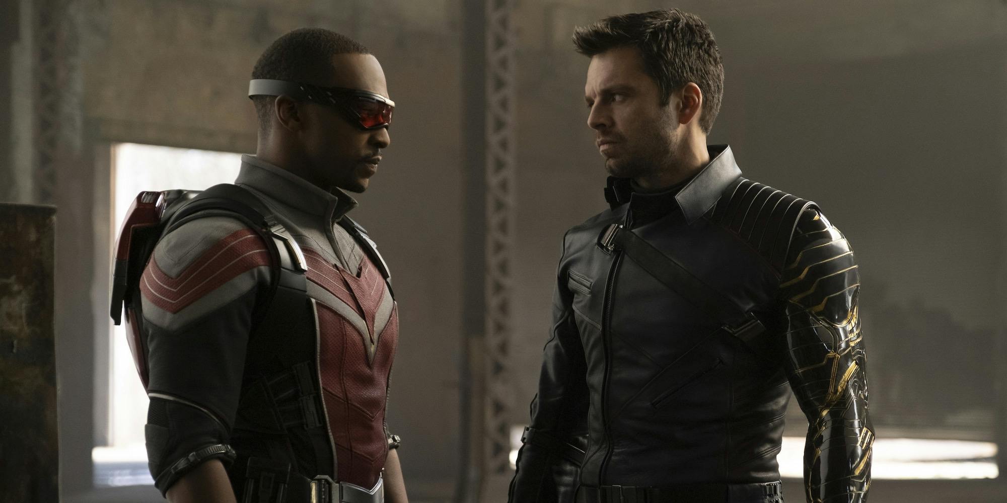 anthony mackie (left) and sebastian stan in falcon and the winter soldier