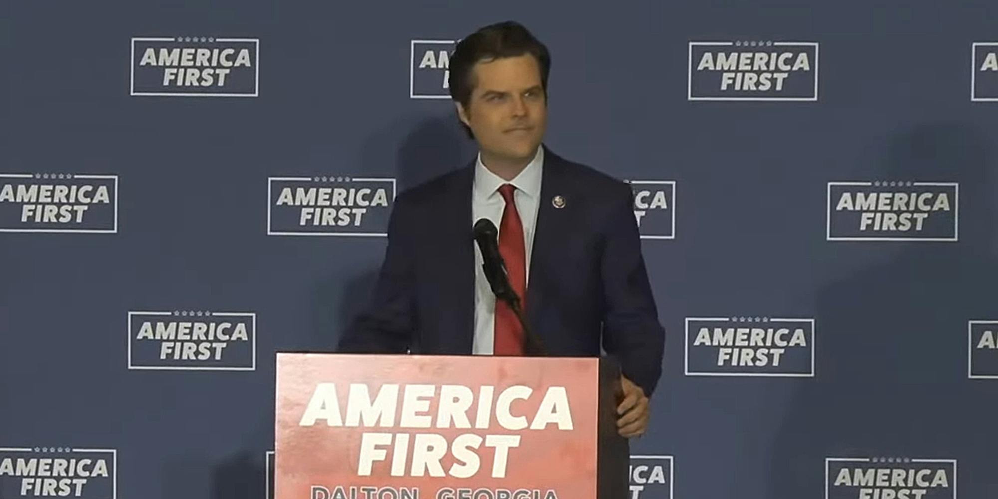 Matt Gaetz at "America First" event