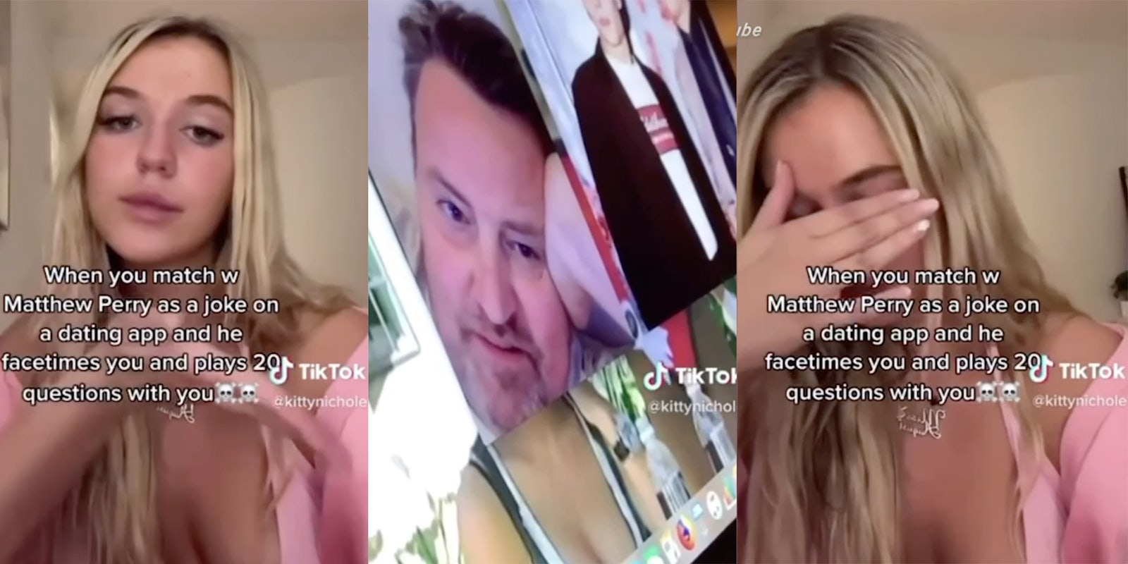 Matthew Perry FaceTimes a young girl he matched with on Raya.