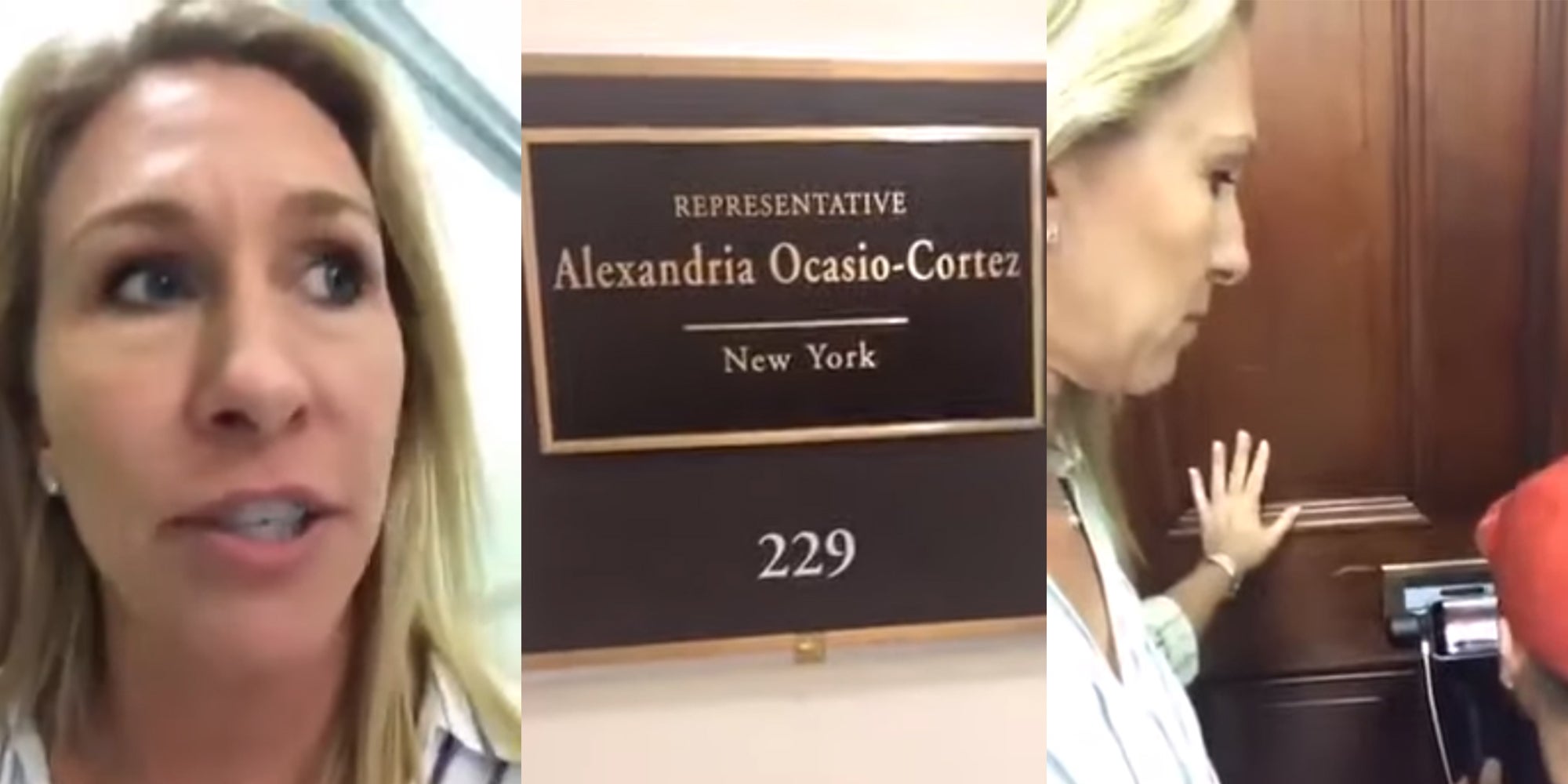 Video Shows Marjorie Taylor Greene Harassing Officc Of AOC In 2019