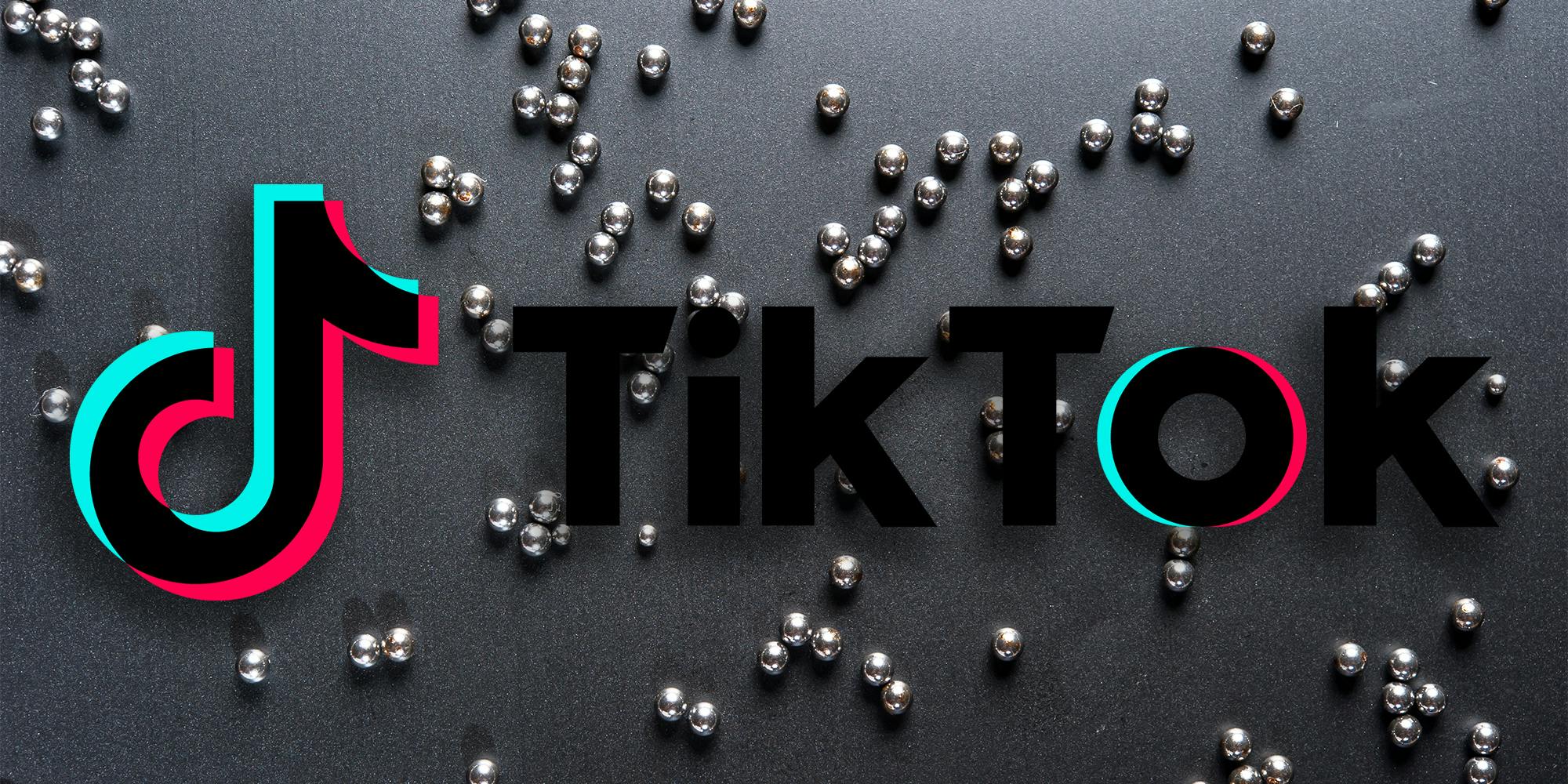 tiktok logo over magnetic beads