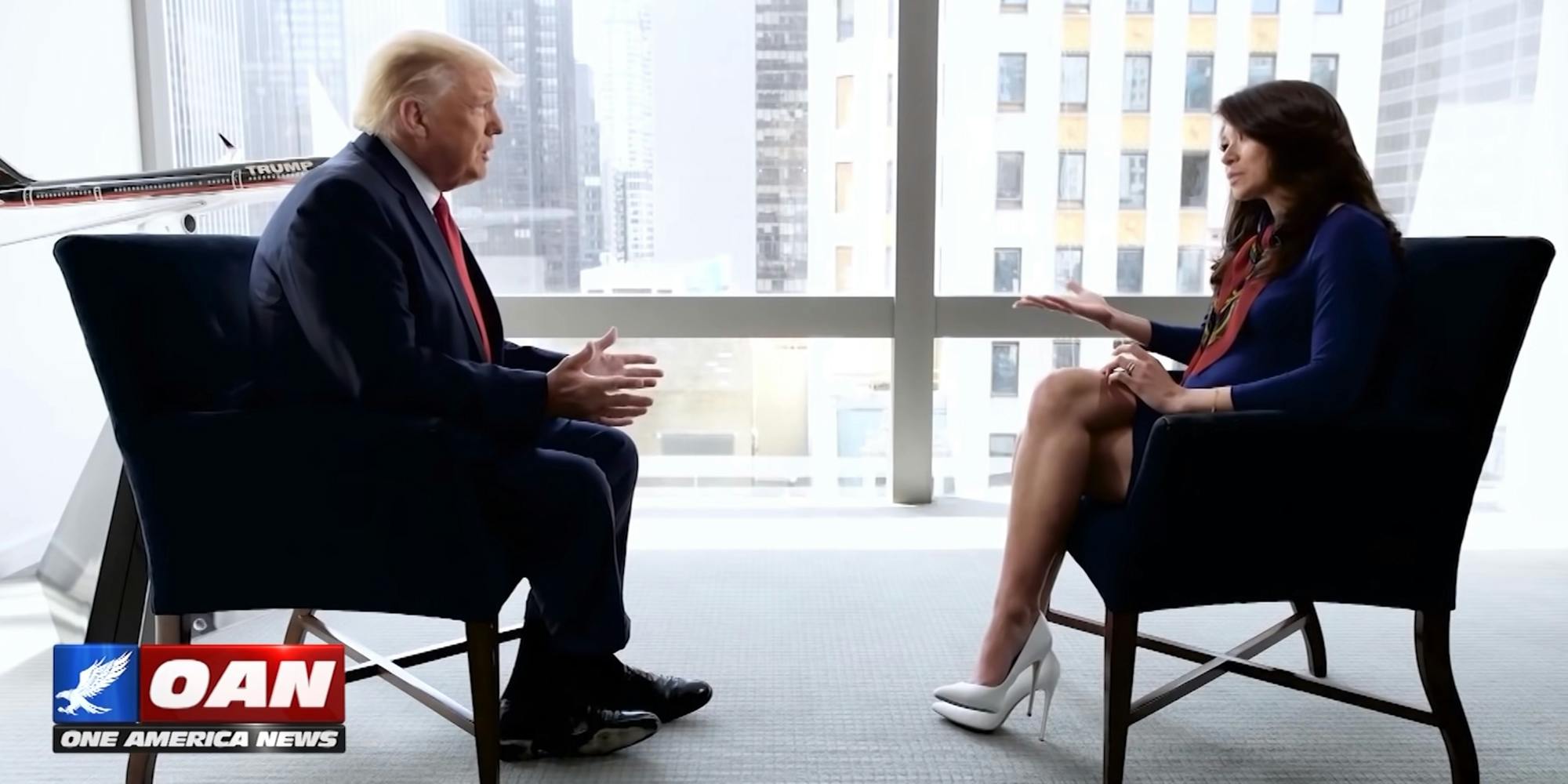 Trump's OAN Interview Shredded For Its 'VHS Quality'