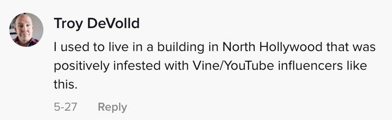 I used to live in a building in North Hollywood that was positively infested with Vine/Youtube influencers like this