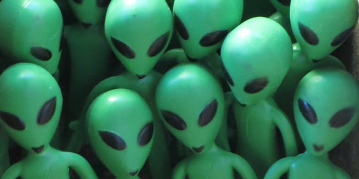 A group of green aliens