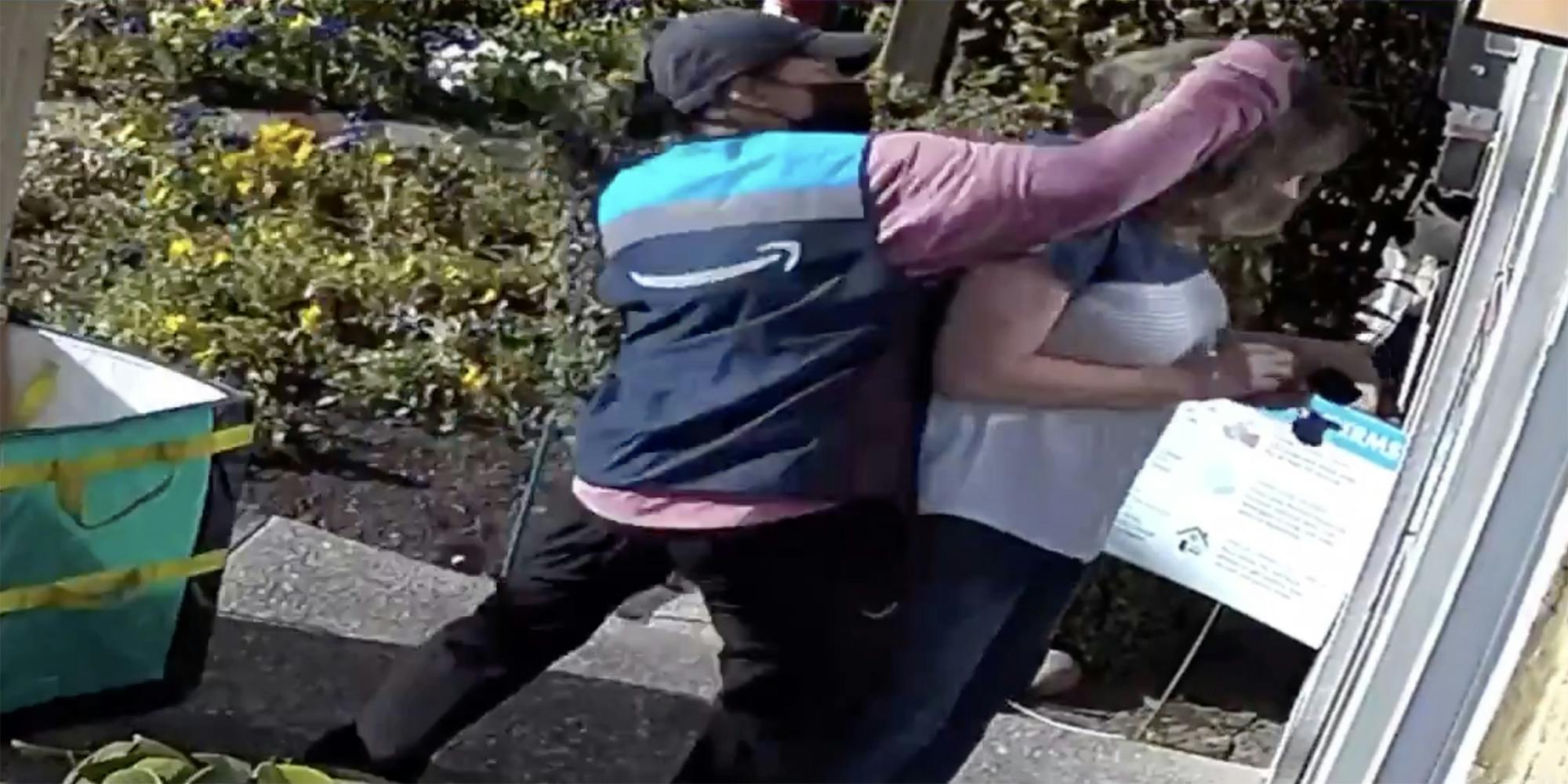 amazon driver punching 67-year-old-woman