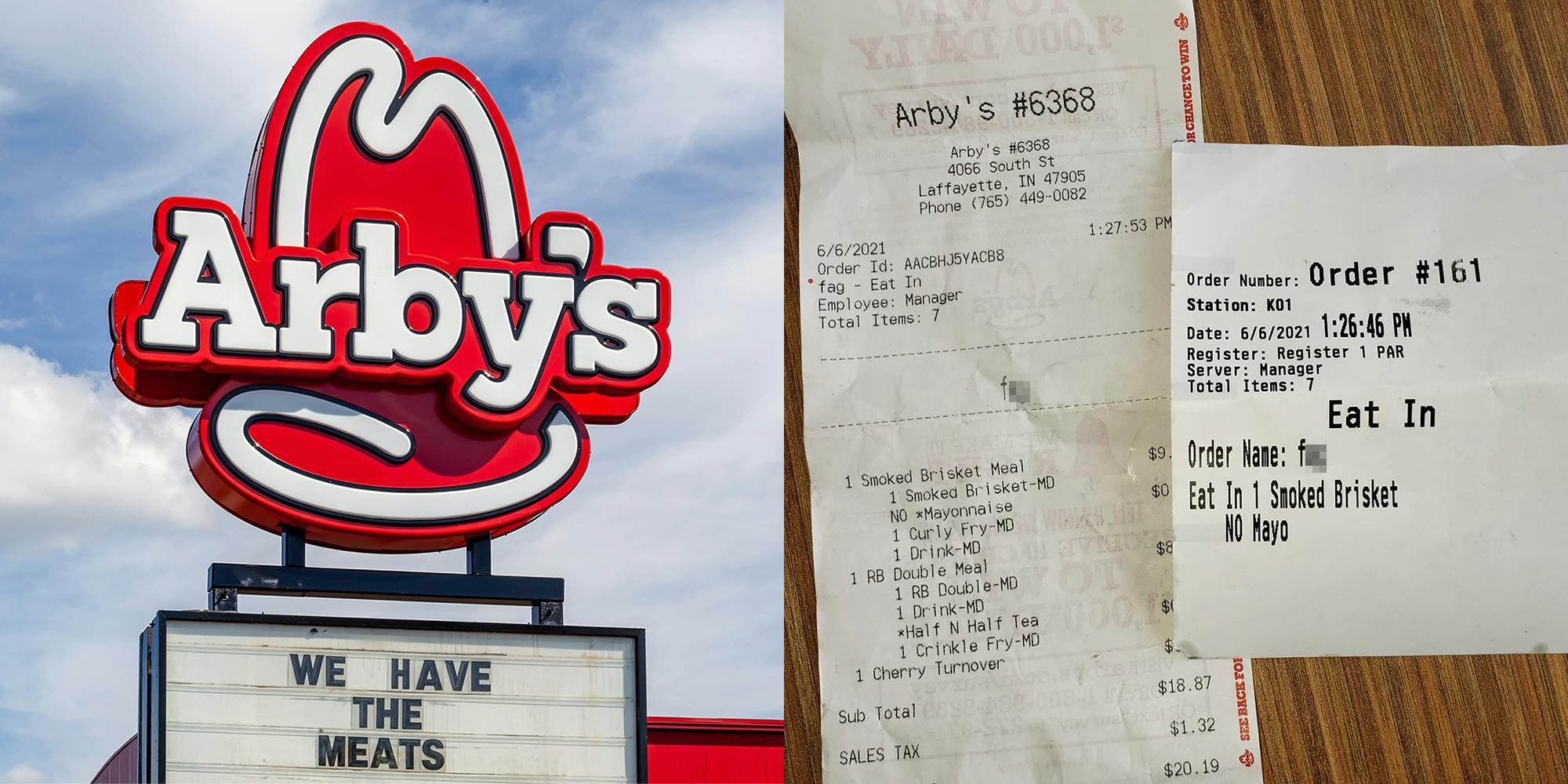 Arbyâ€™s worker gives gay customers a receipt with homophobic slur on it