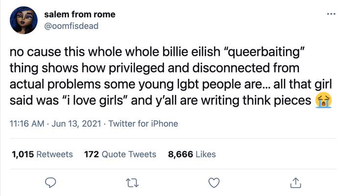 billie eilish oomfisdead tweet