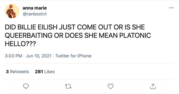 billie eilish ranbootvt tweet