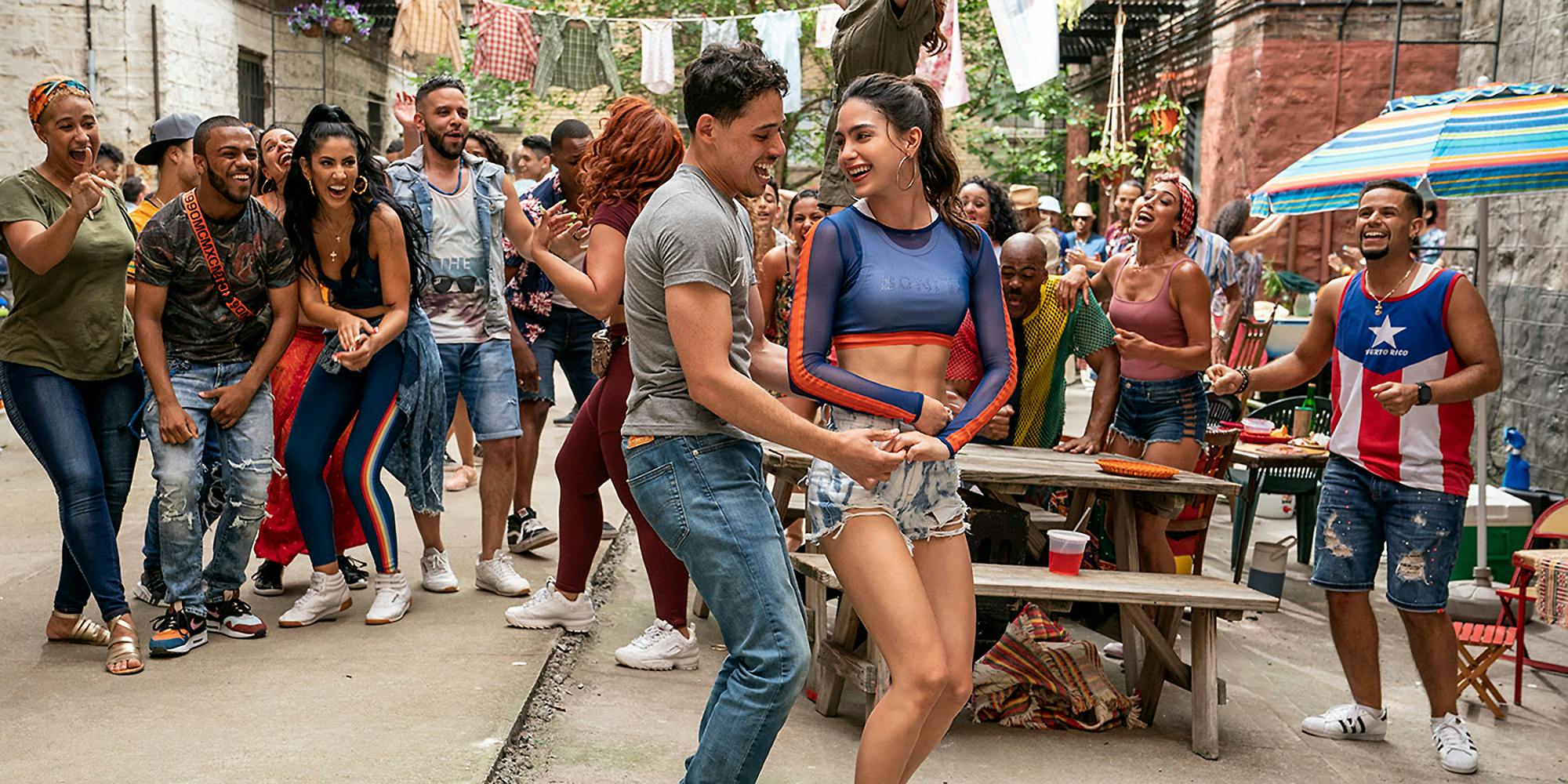 People dancing at a block party in Brooklyn.