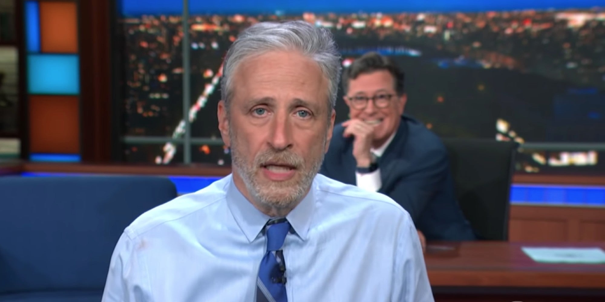 Jon Stewart and Stephen Colbert