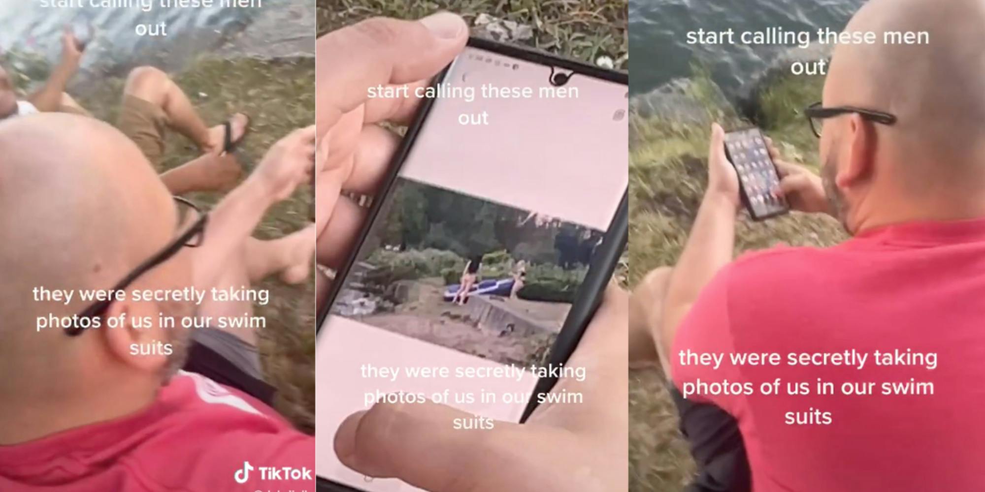 TikTok user @Dabriielle caught men who took photos of her and friends in bikinis on video