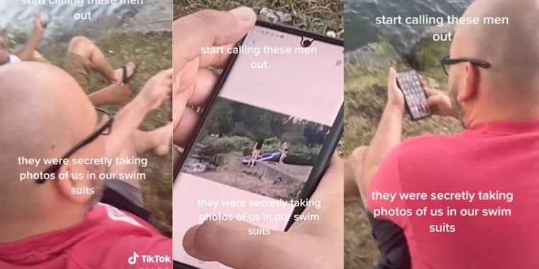 TikTok user @Dabriielle caught men who took photos of her and friends in bikinis on video