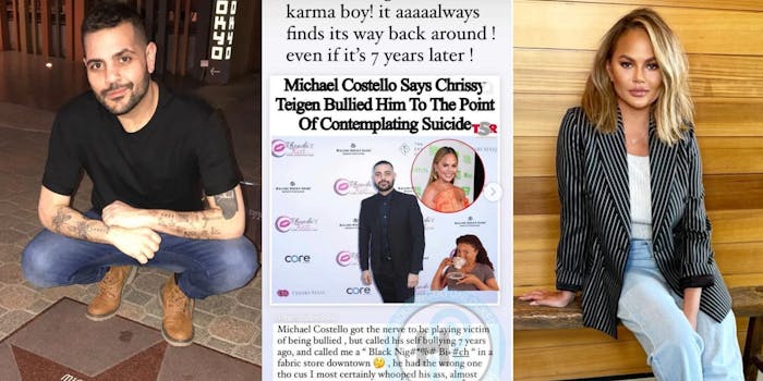 michael costello, maxine james' accusation that costello called her the n-word, chrissy teigen