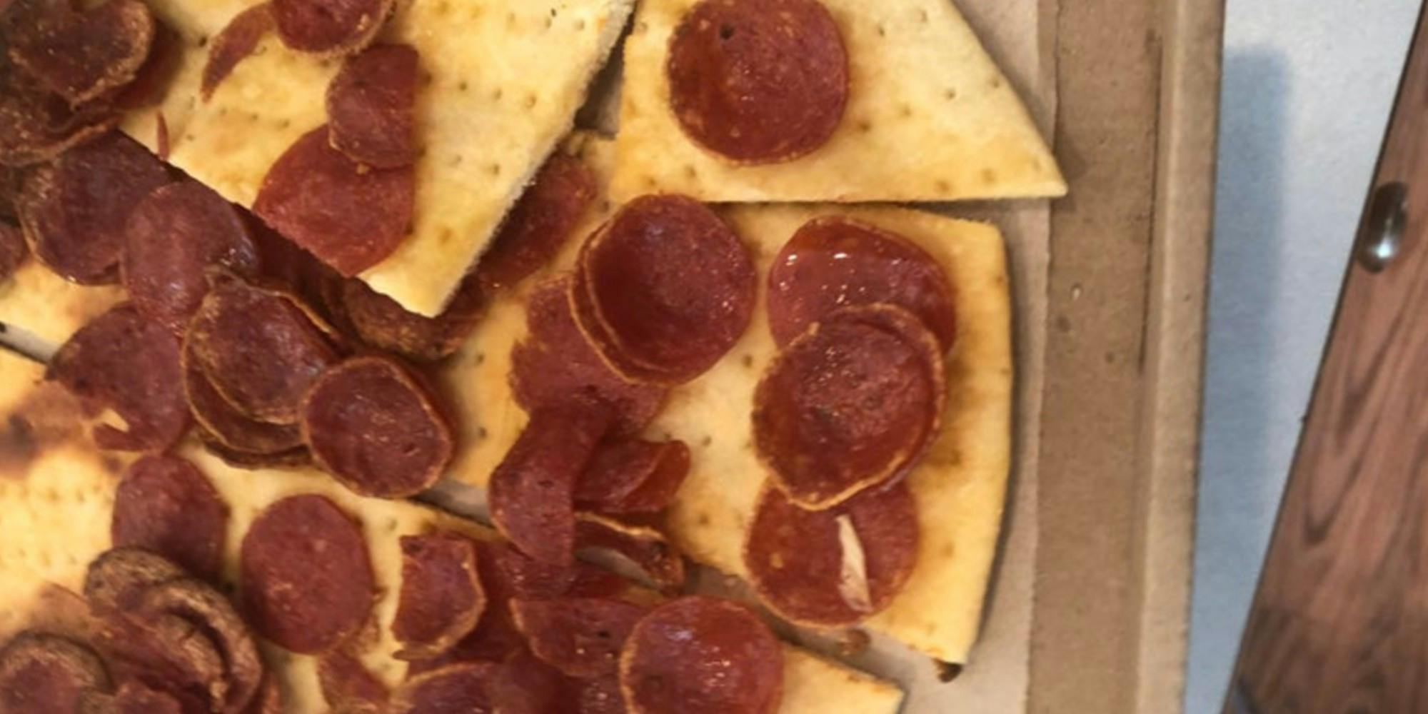 pepperoni pizza no cheese no sauce